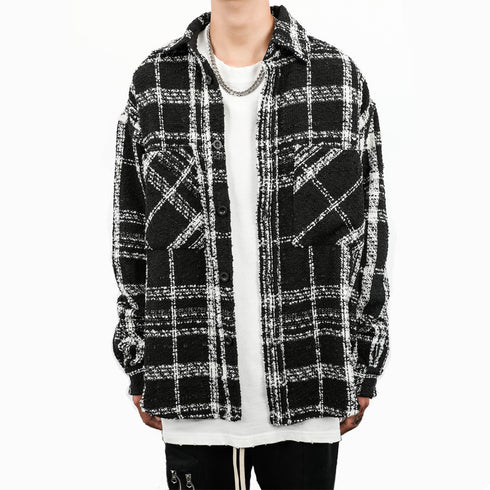TWEED PLAID SHIRT