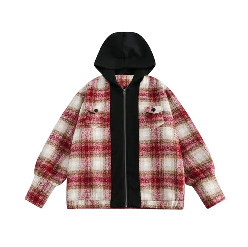 PLAID CARDIGAN JACKET