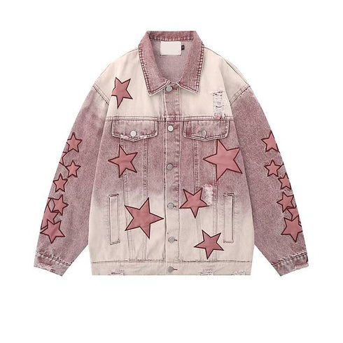ARCHIVE No. 1011 DISTRESSED STAR DENIM JACKET