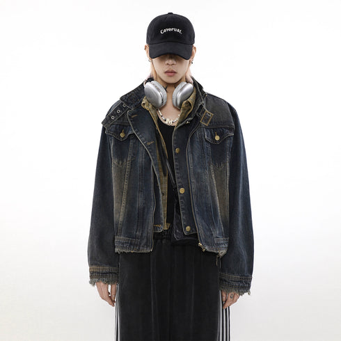 EXTENDED SLEEVE DENIM JACKET