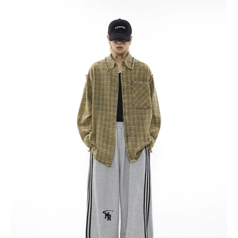 DISTRESSED PLAID FLANNEL