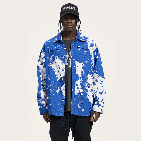BLUE SPLASH PAINT JACKET