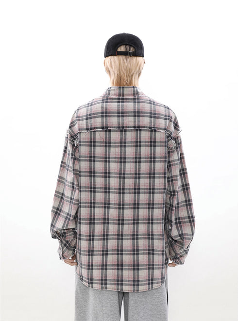 DISTRESSED PINK FLANNEL