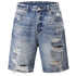 RIPPED DENIM SHORTS