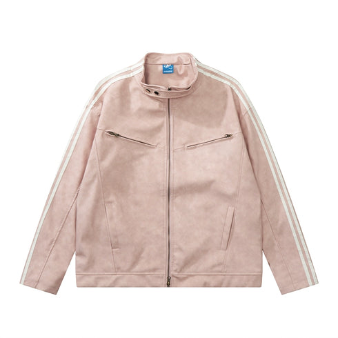 STRIPED MOTORCYCLE JACKET