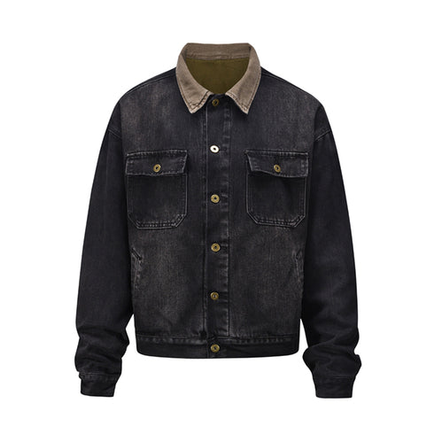 COLLARED DENIM JACKET