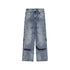 DISTRESSED PATCH JEANS