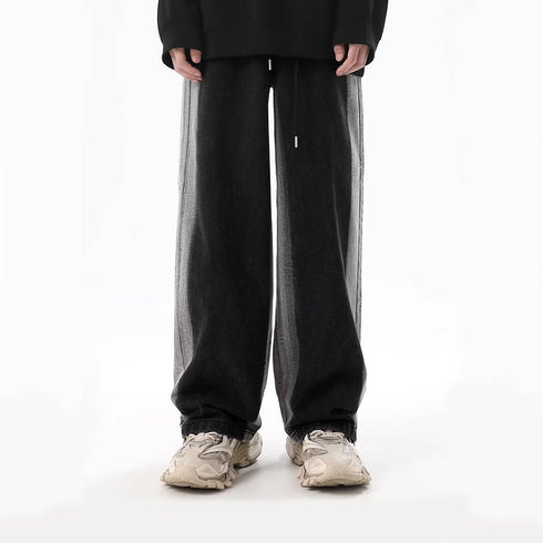 DISTRESSED STRIPE JEANS