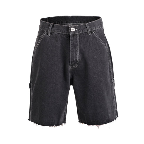 RAW EDGE DENIM SHORTS