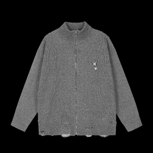 RIPPED STAR SWEATER