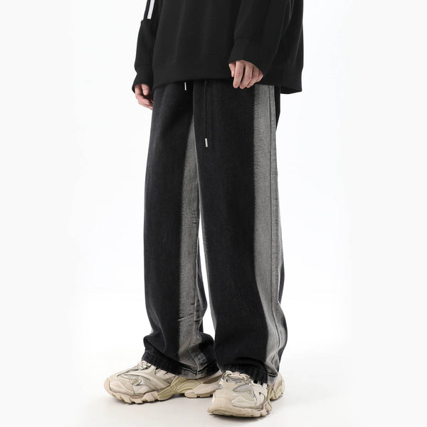 DISTRESSED STRIPE JEANS