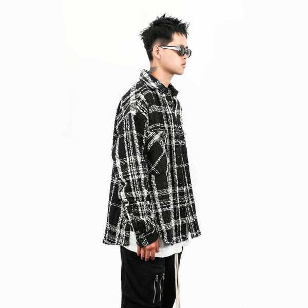 TWEED PLAID SHIRT