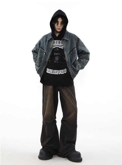 ELASTIC HEM DENIM JACKET