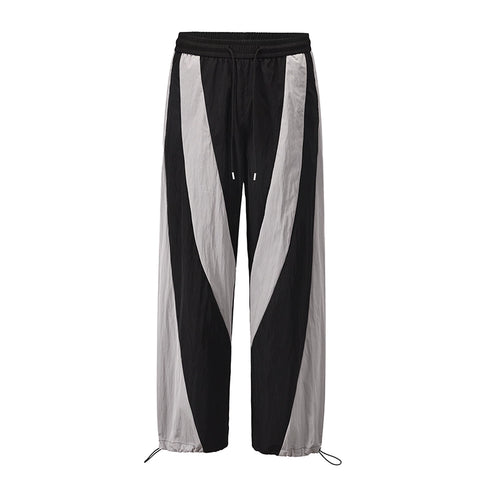 CONTRAST NYLON PANTS