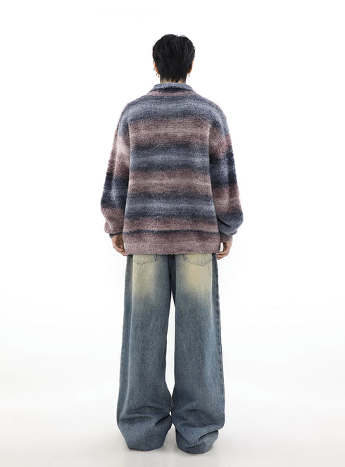 GRADIENT STRIPED SWEATER