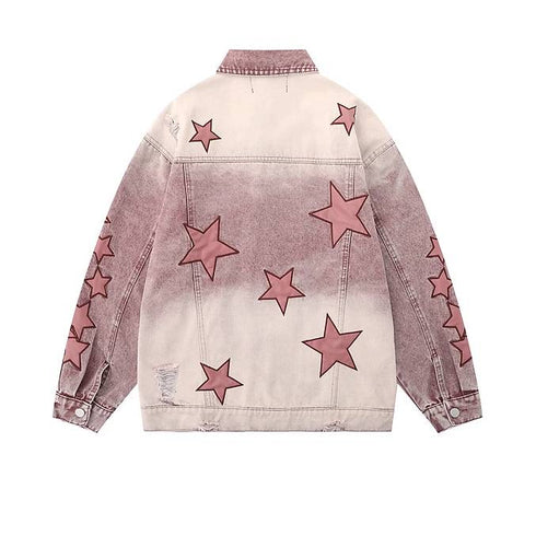 ARCHIVE No. 1011 DISTRESSED STAR DENIM JACKET