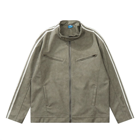 STRIPED MOTORCYCLE JACKET