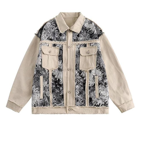 ARCHIVE No. 1014 FLORAL PRINT DENIM JACKET