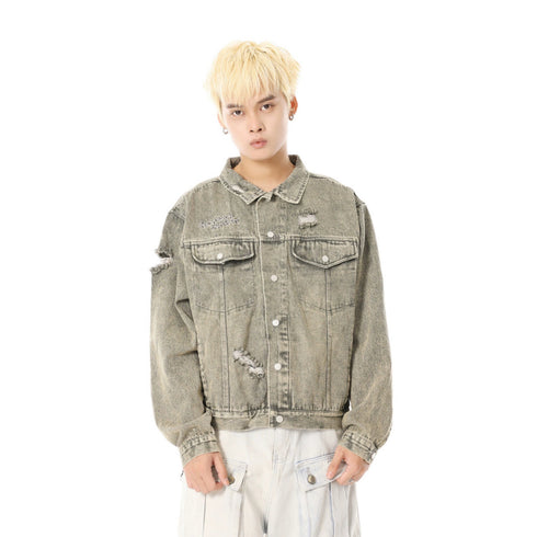 RIPPED DENIM JACKET
