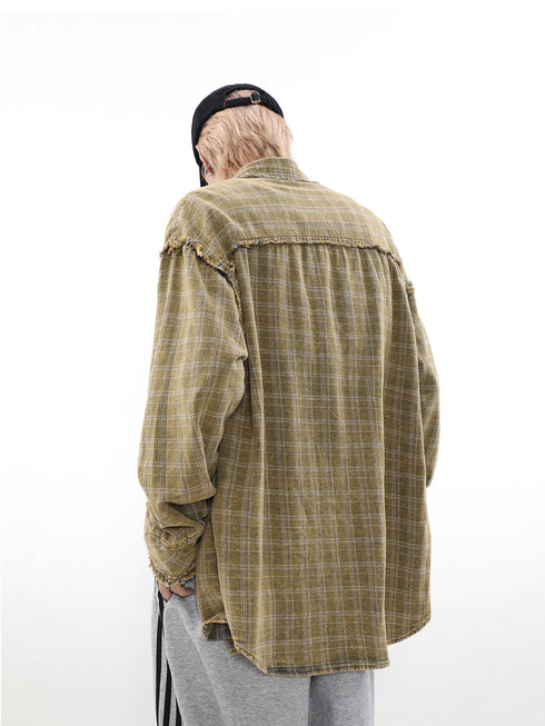 DISTRESSED PLAID FLANNEL
