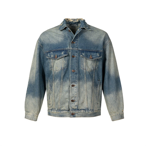 RIPPED PATCH DENIM JACKET