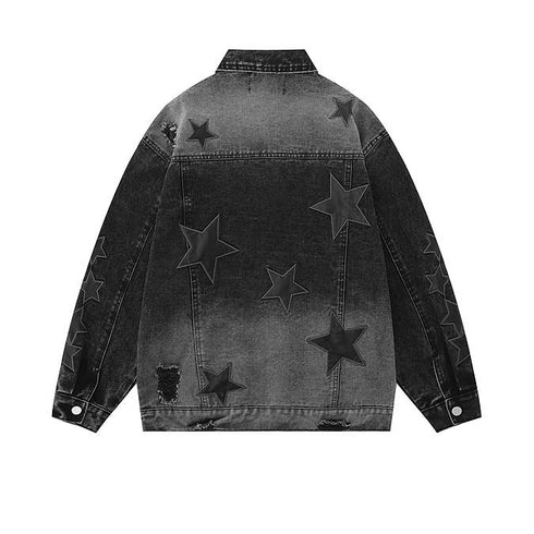 ARCHIVE No. 1011 DISTRESSED STAR DENIM JACKET
