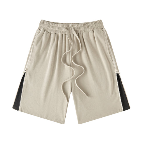 CASUAL ZIPPER-SLIT SHORTS