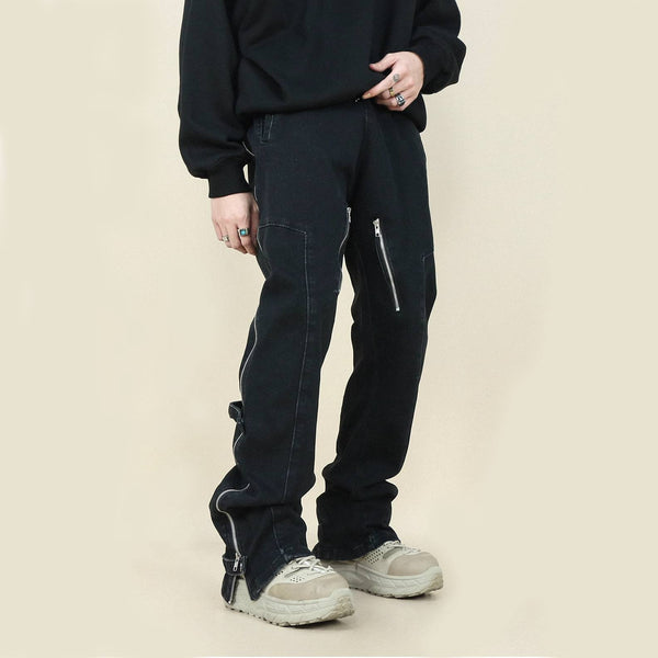 ZIPPER STREET JEANS