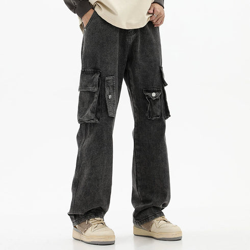 DISTRESSED POCKET JEANS