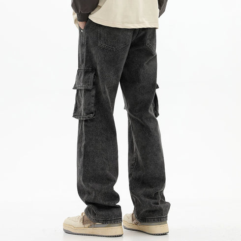 DISTRESSED POCKET JEANS