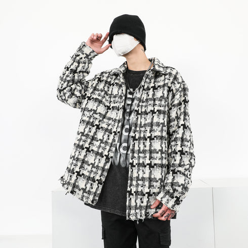 PATTERNED PLAID JACKET