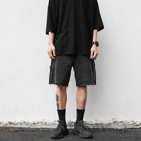 RAW EDGE DENIM SHORTS