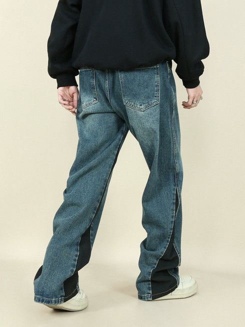 CONTRAST PANEL JEANS