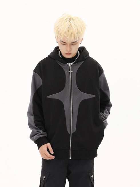 SPLICED ZIPPER JACKET