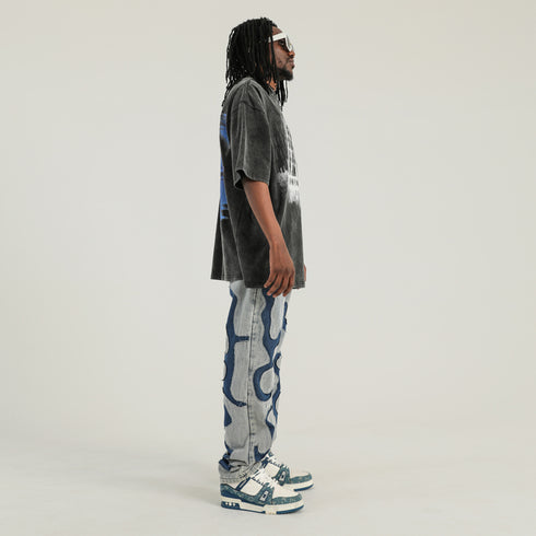 WASH DESTROYED JEANS