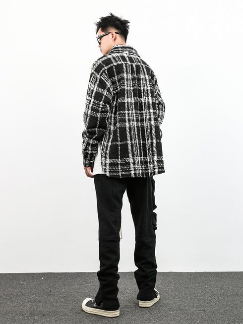 TWEED PLAID SHIRT