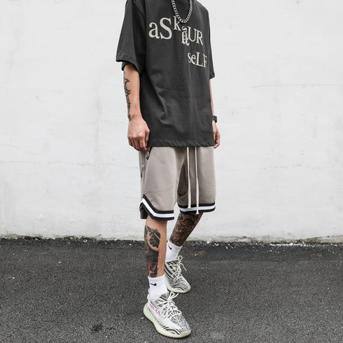 STRIPE BASKETBALL SHORTS