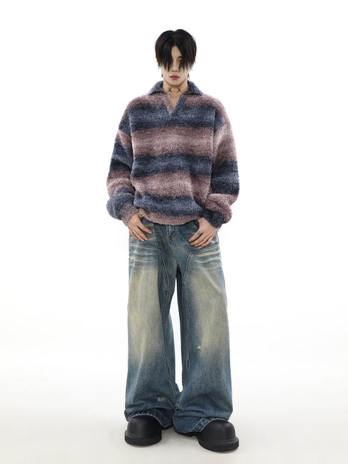 GRADIENT STRIPED SWEATER